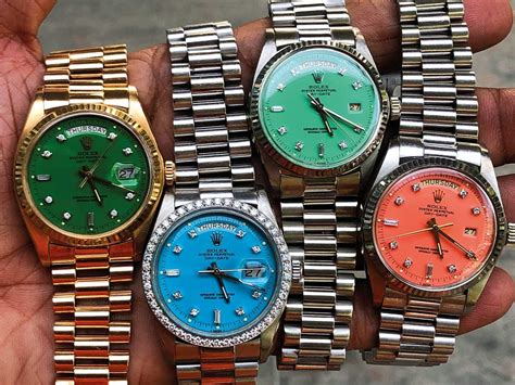 rolex colorful dials|Rolex watch face colors.